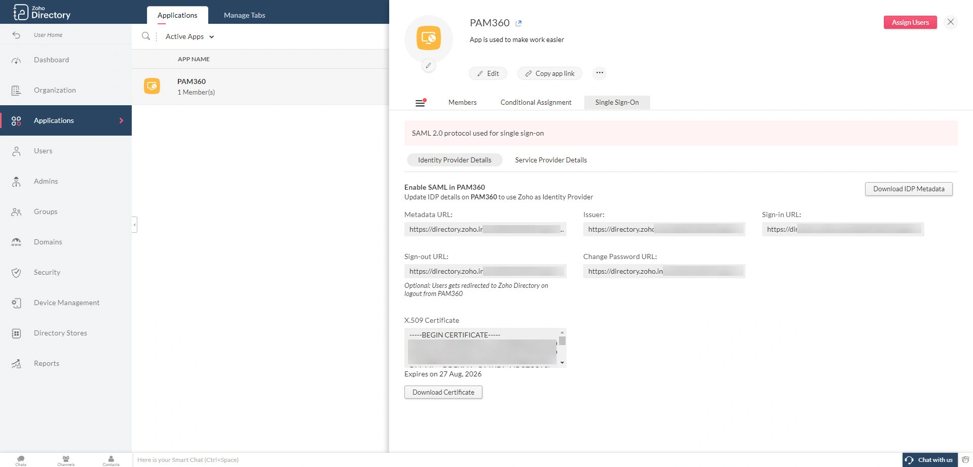Click to Expand zoho-saml-4