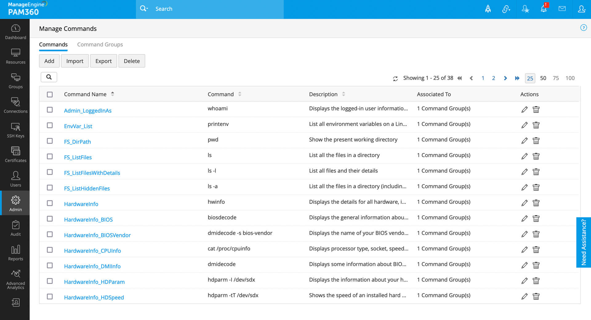 创建一个自定义命令列表