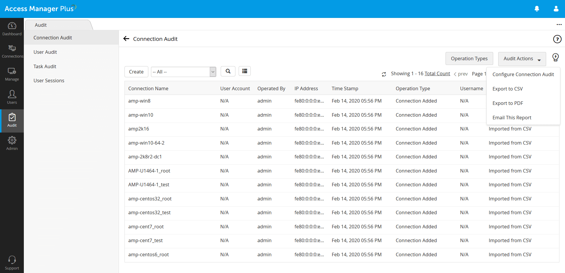 特权会话的综合审计跟踪-Access Manager Plus
