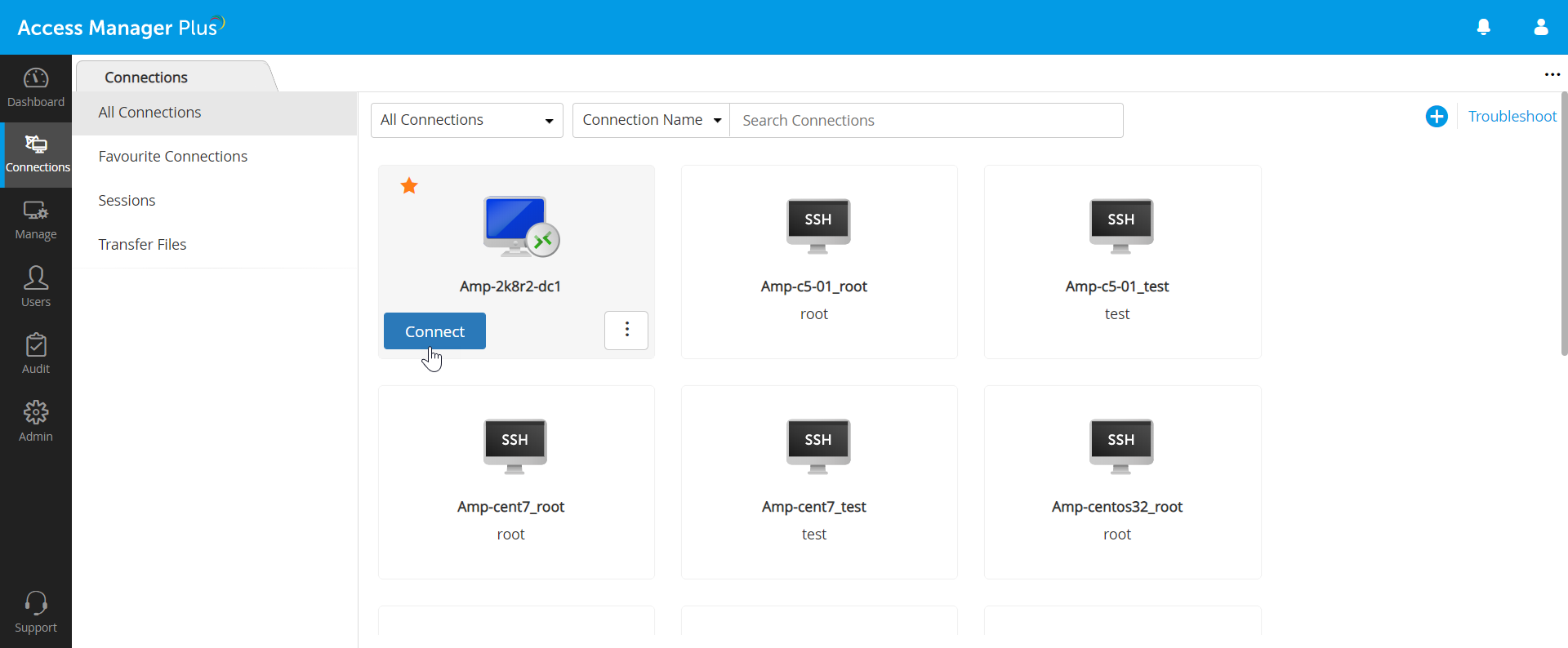 一键访问远程系统 - Access Manager Plus