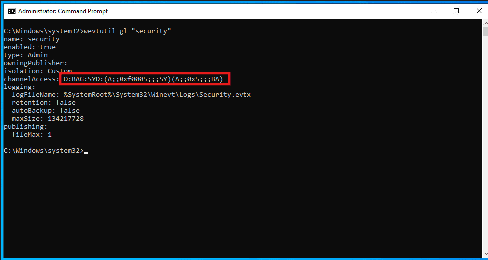 Grant the Event Log Readers group direct access to a specific event log channel