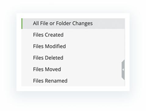 all files or folder changes