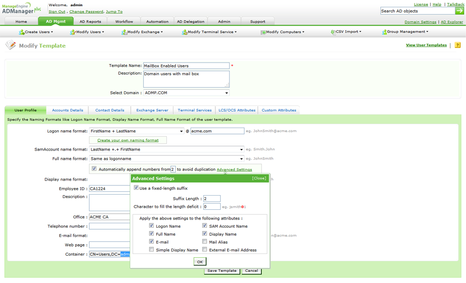 Active Directory Web ADManager Plus active-directory-web-admanager-plus