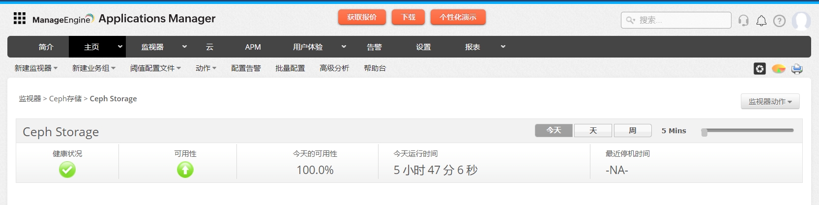 ManageEngine Applications Manager Ceph 监控器 - 概述