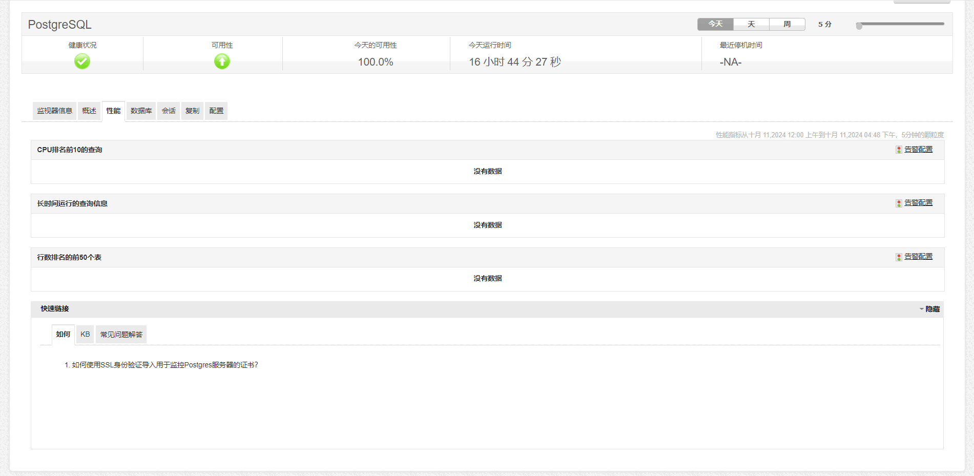 PostgreSQL数据库监控报告