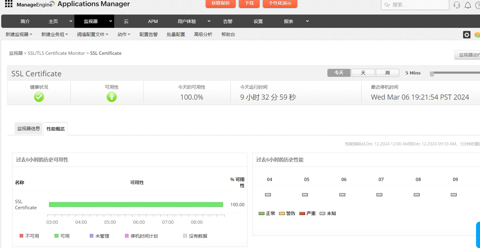 网站监控仪表板-ManageEngineApplications Manager