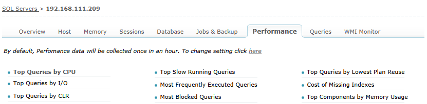 SQL Query Performance Details