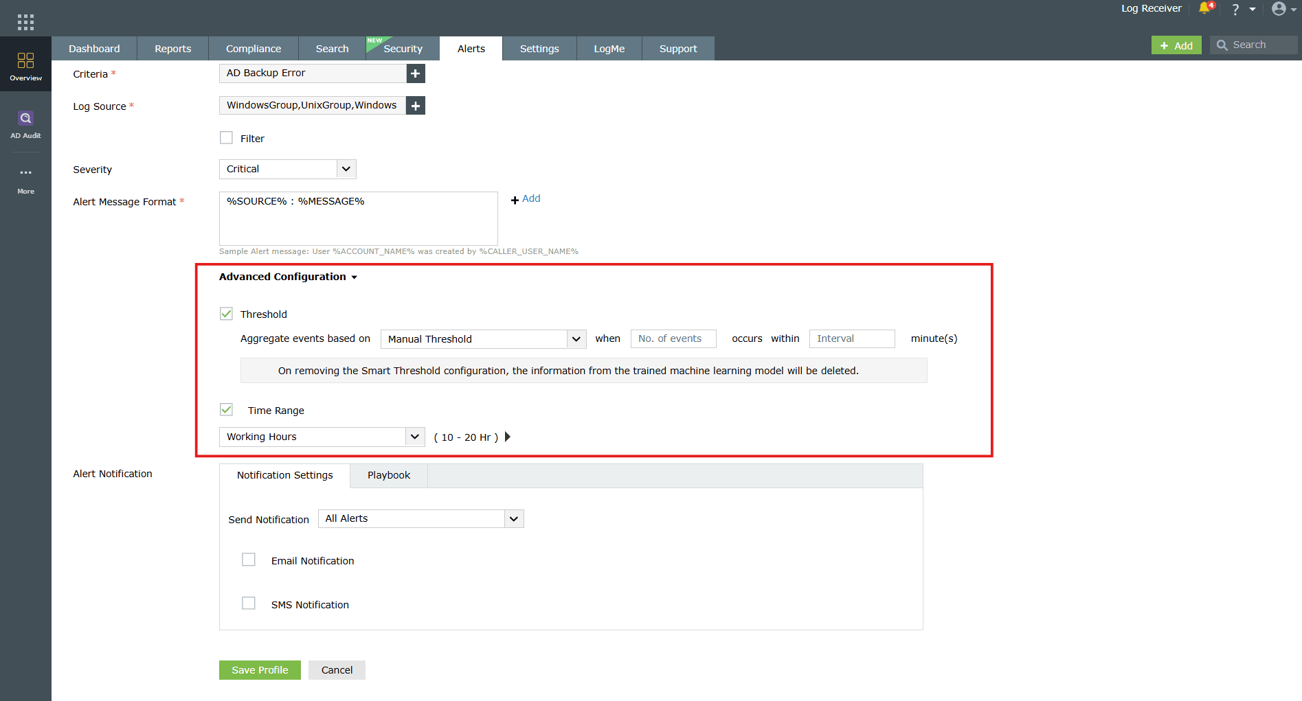 Advanced Configuration options