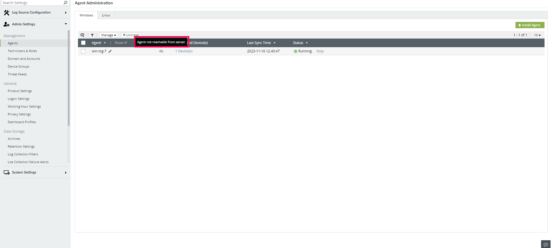 Create an EventLog Analyzer Support Information File (SIF)