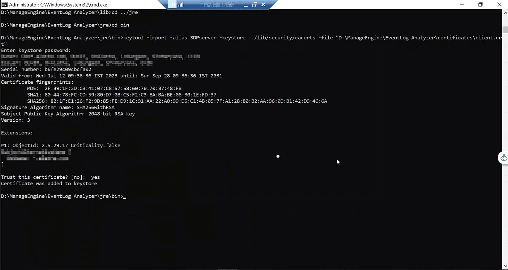 Create an EventLog Analyzer Support Information File (SIF)