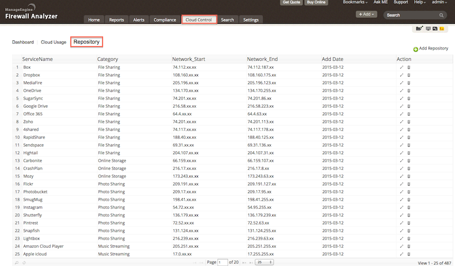 Cloud Control
                        Repository