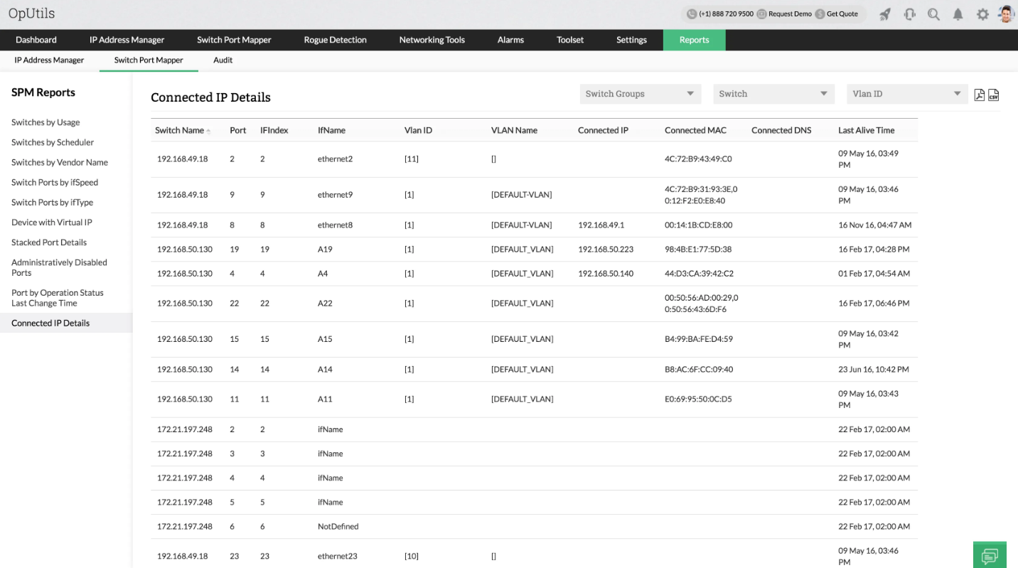 交换机端口管理报告 交换机端口管理报告