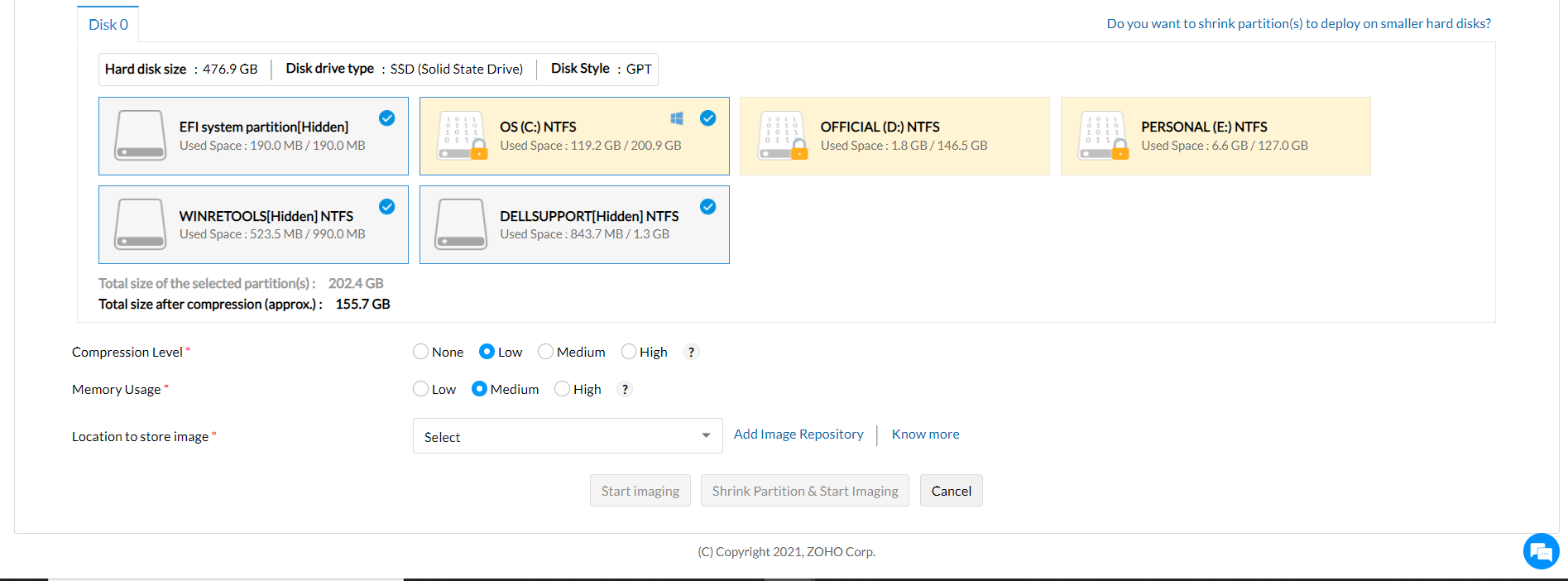 Imaging tools for Windows - ManageEngine OS Deployer