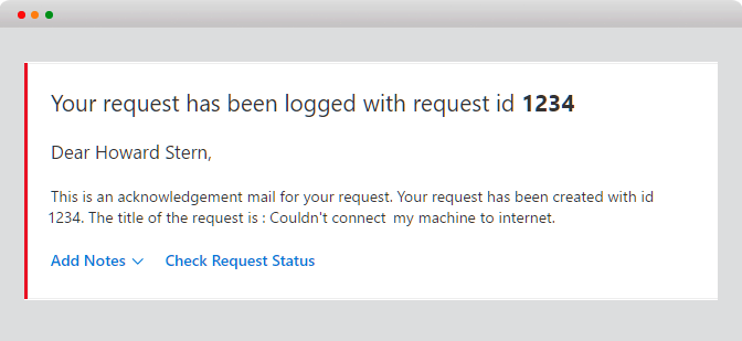 可操作的帮助台消息，用于请求者对请求的操作