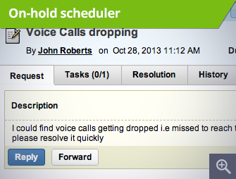 On-hold scheduler