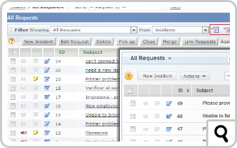 Settings drop-down menu