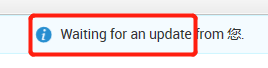 Waiting for update Waiting for SR update