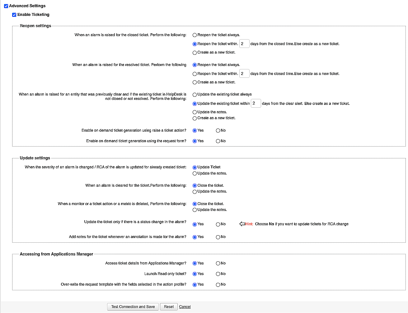 与 ManageEngine 应用程序管理器和站点 24x7 集成