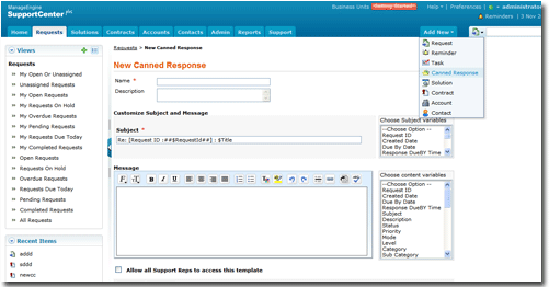 Trouble Ticket System