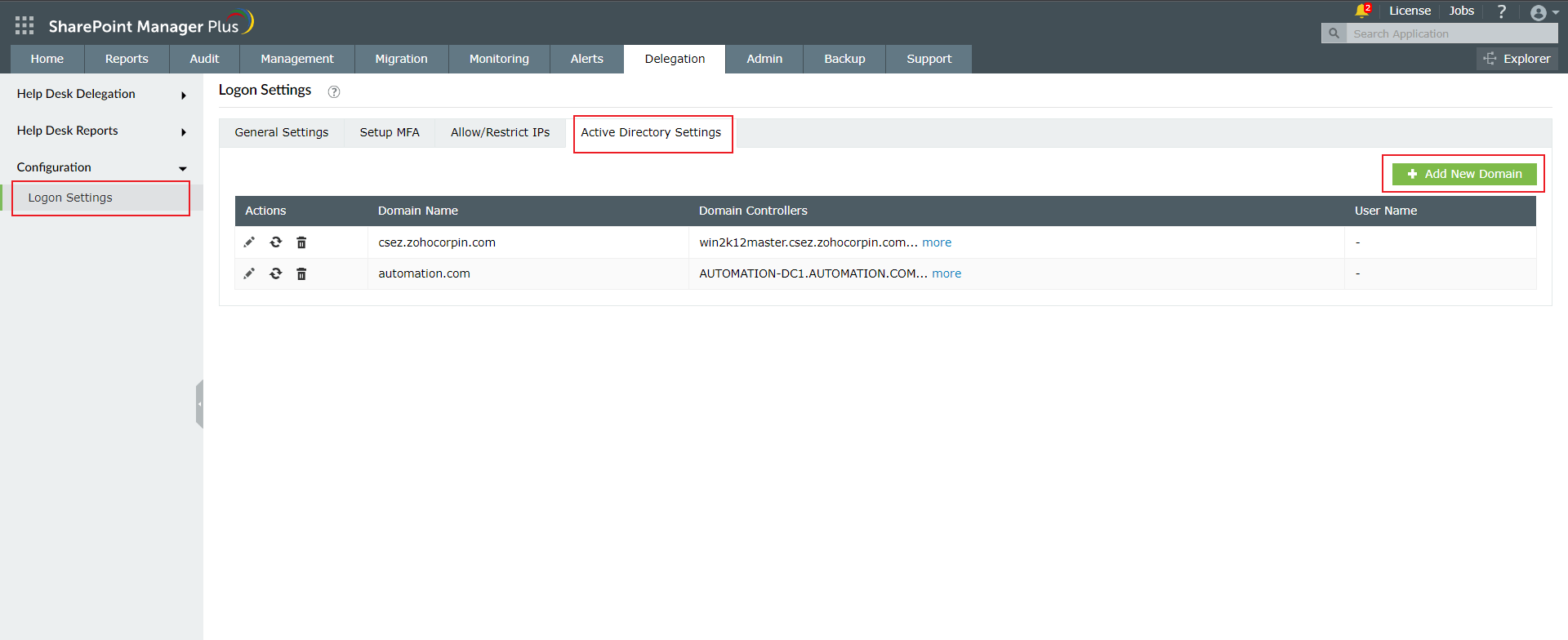 Active Directory 设置