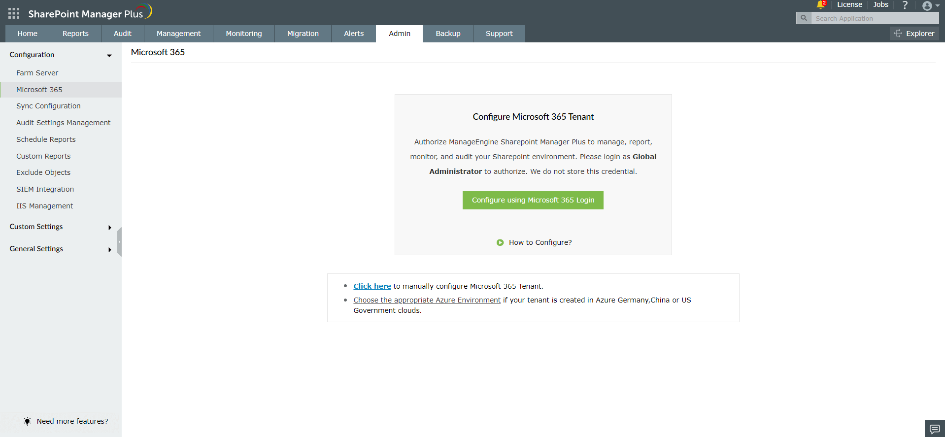 添加 Microsoft 365 SharePoint 租户